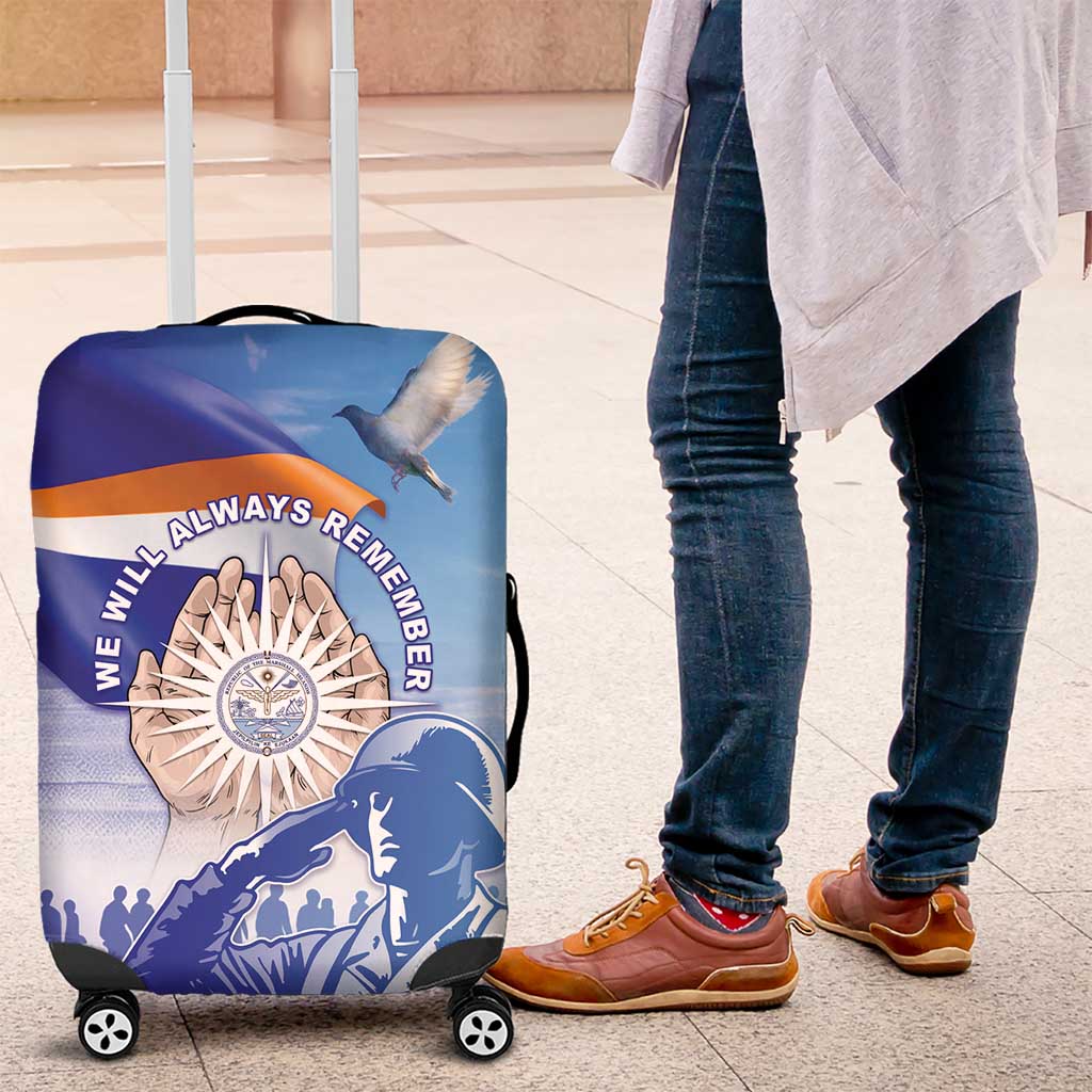 Marshall Islands Remembrance Day Luggage Cover We Will Always Remember