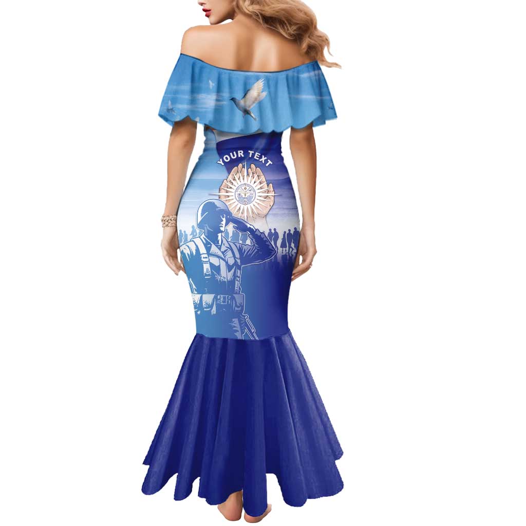 Personalised Marshall Islands Remembrance Day Mermaid Dress We Will Always Remember