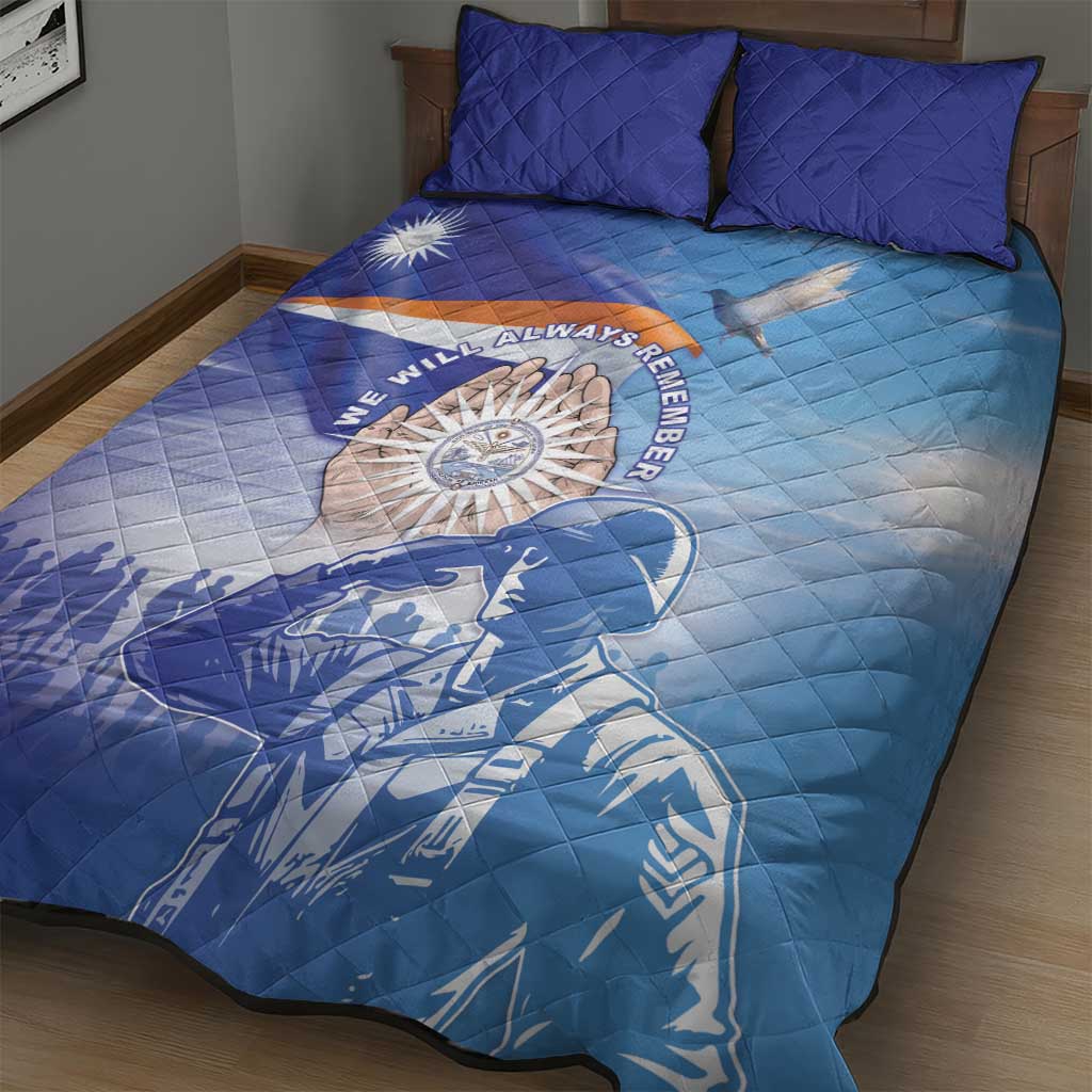 Marshall Islands Remembrance Day Quilt Bed Set We Will Always Remember