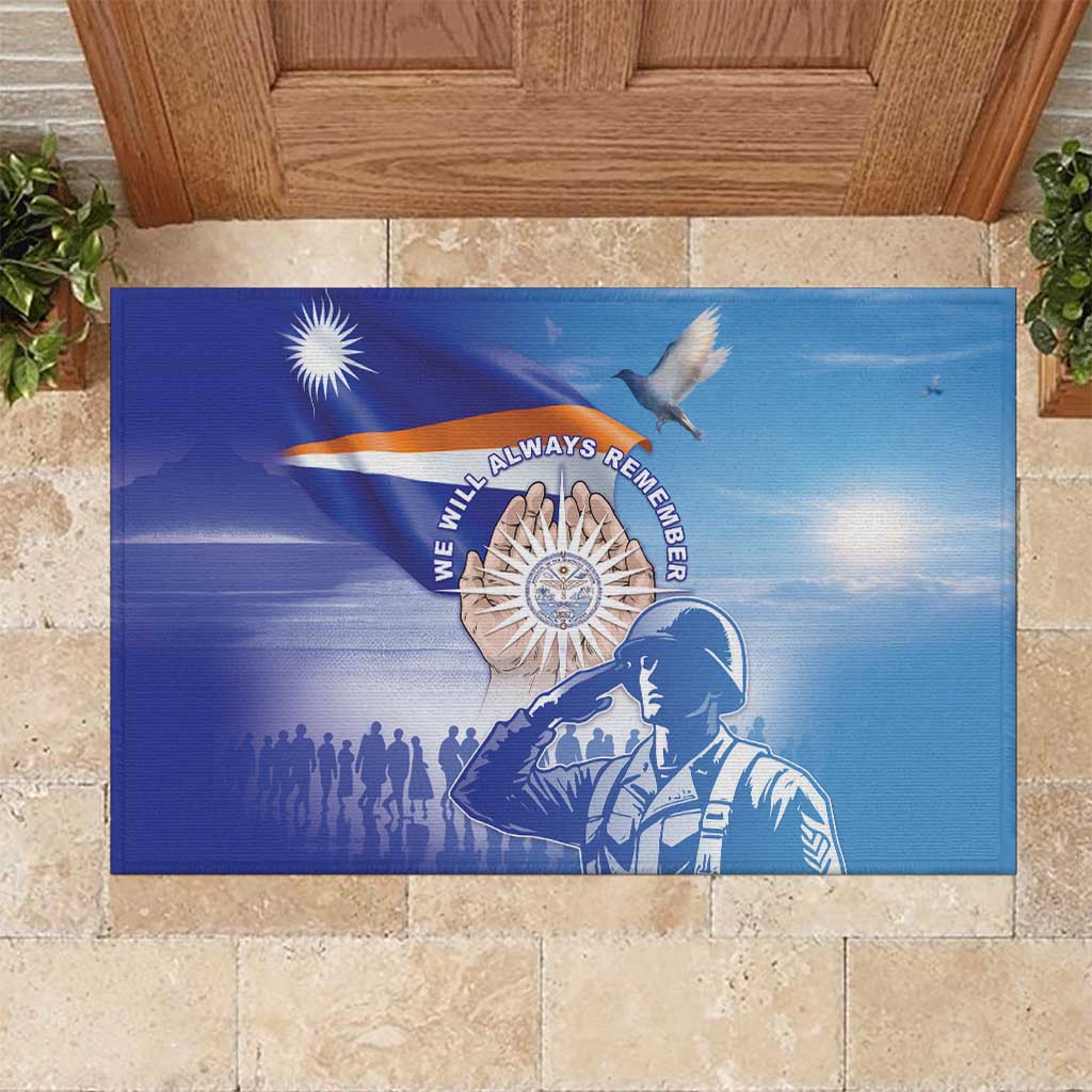 Marshall Islands Remembrance Day Rubber Doormat We Will Always Remember
