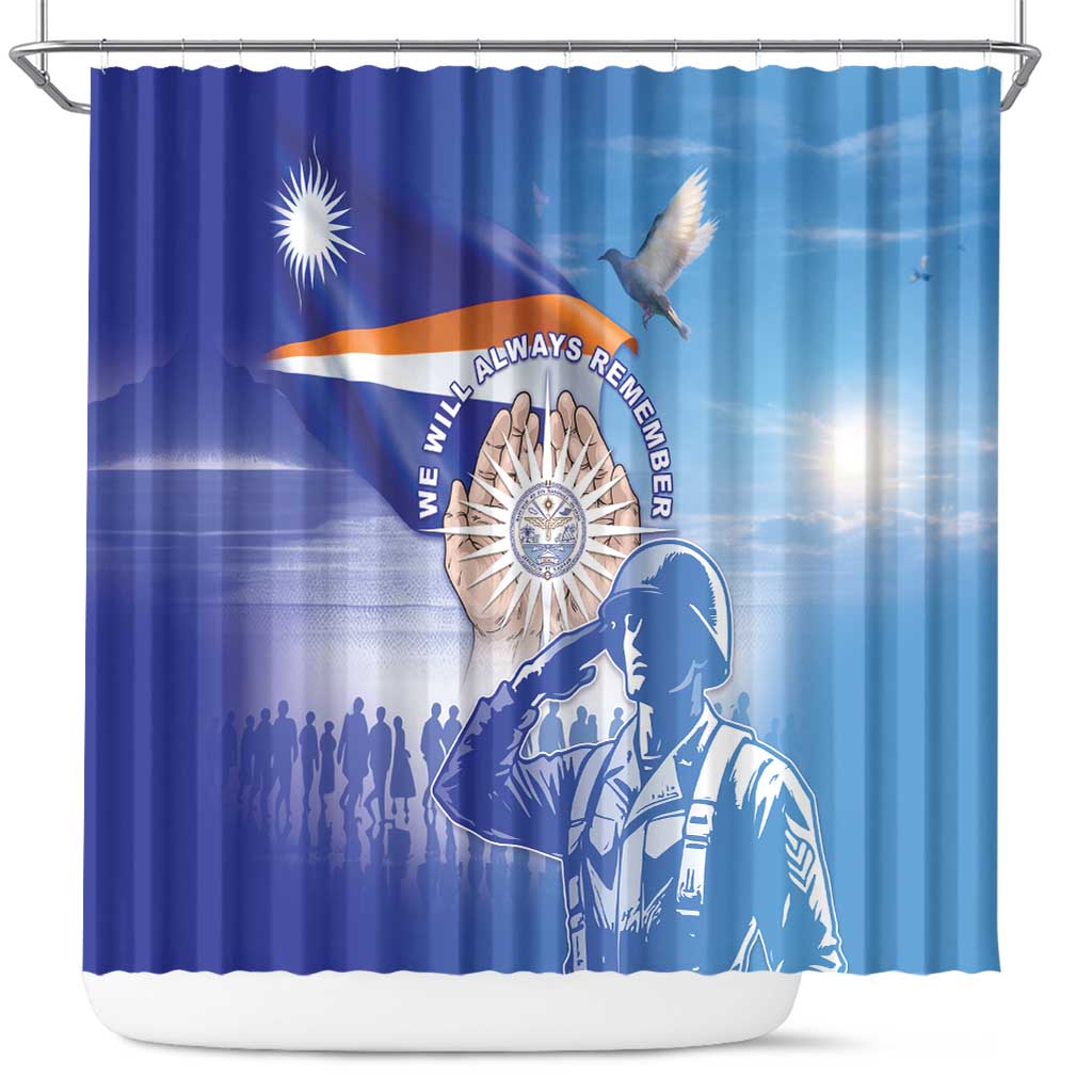 Marshall Islands Remembrance Day Shower Curtain We Will Always Remember