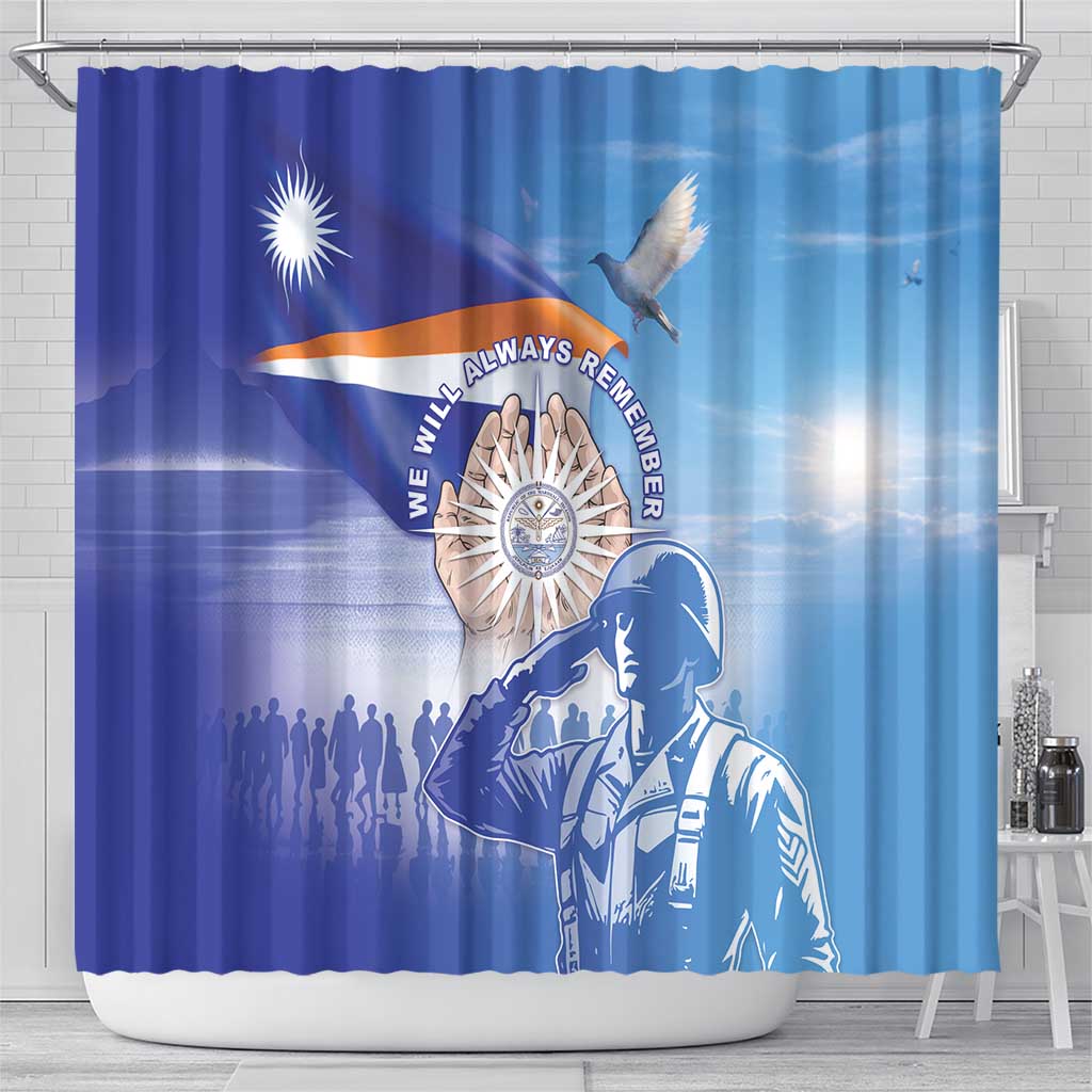 Marshall Islands Remembrance Day Shower Curtain We Will Always Remember