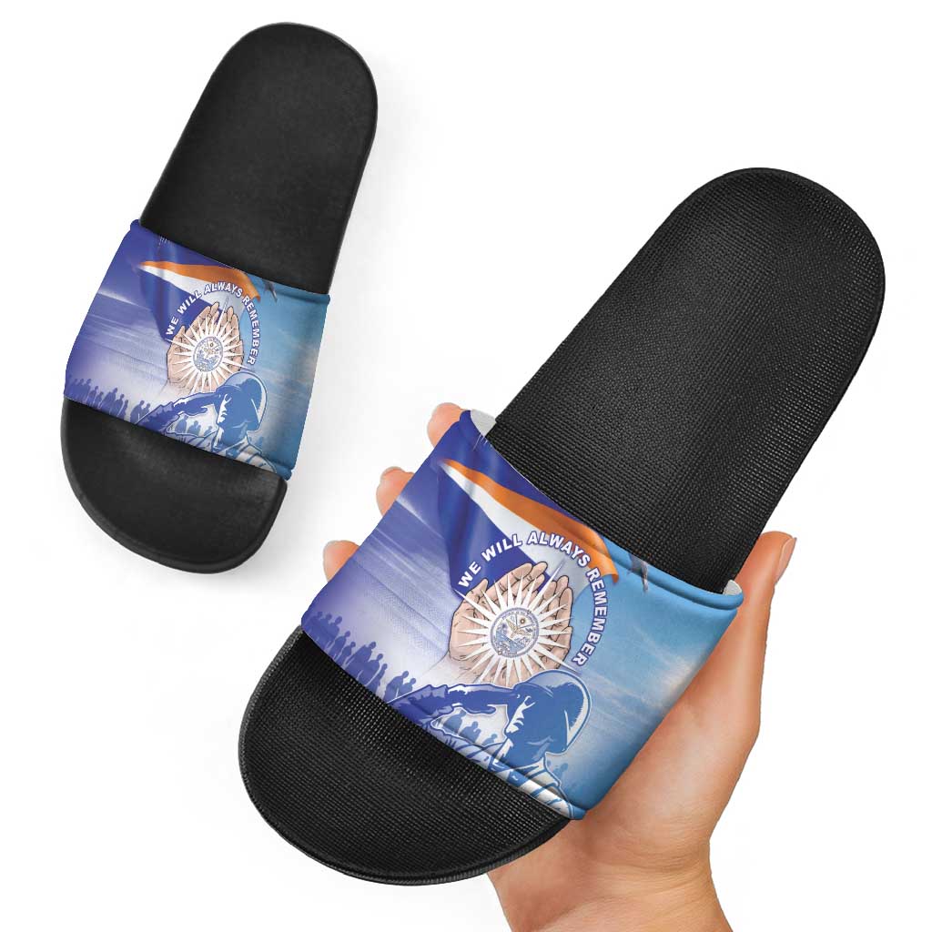 Marshall Islands Remembrance Day Slide Sandals We Will Always Remember