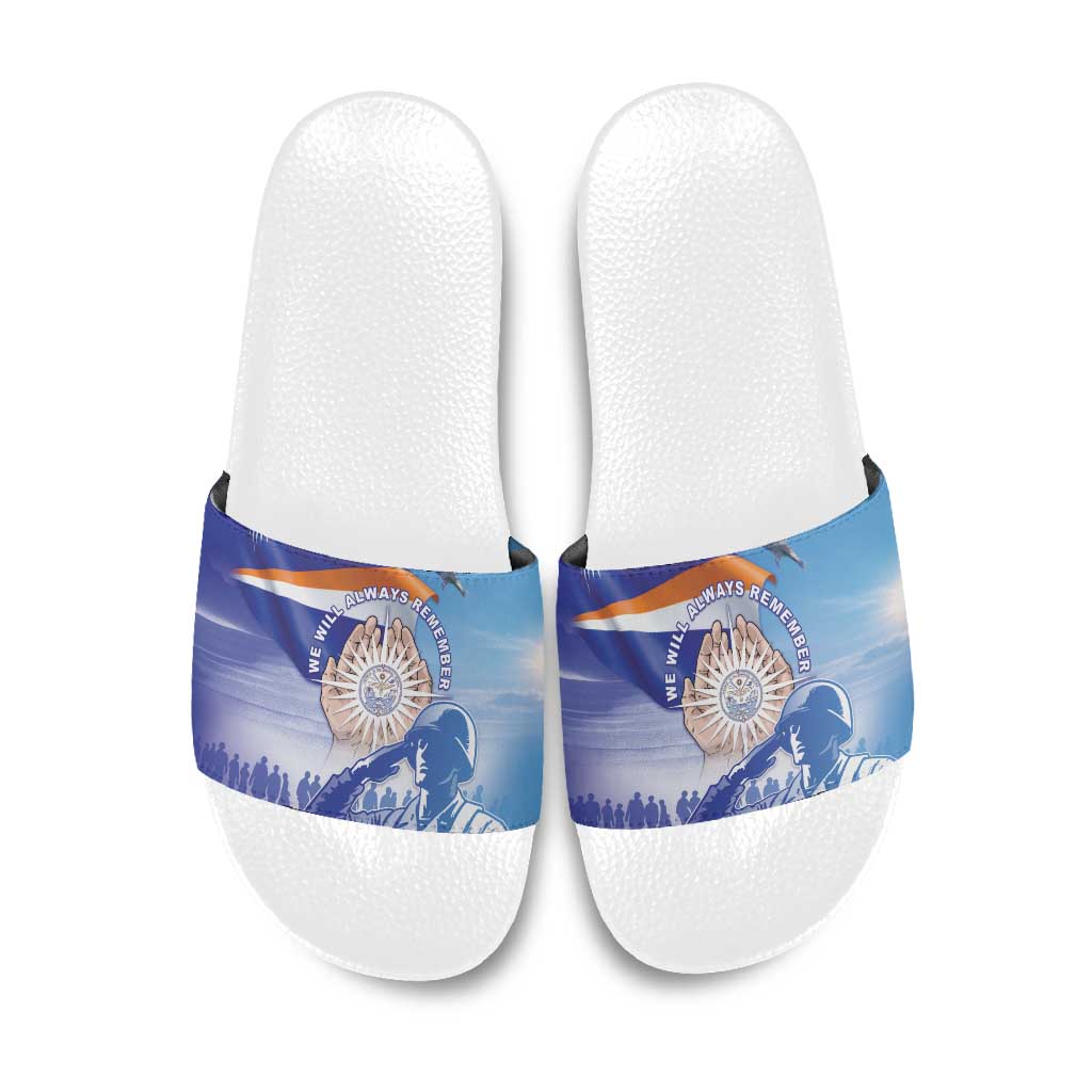 Marshall Islands Remembrance Day Slide Sandals We Will Always Remember