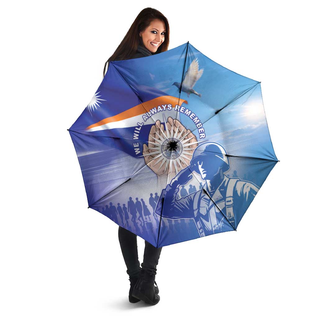 Marshall Islands Remembrance Day Umbrella We Will Always Remember