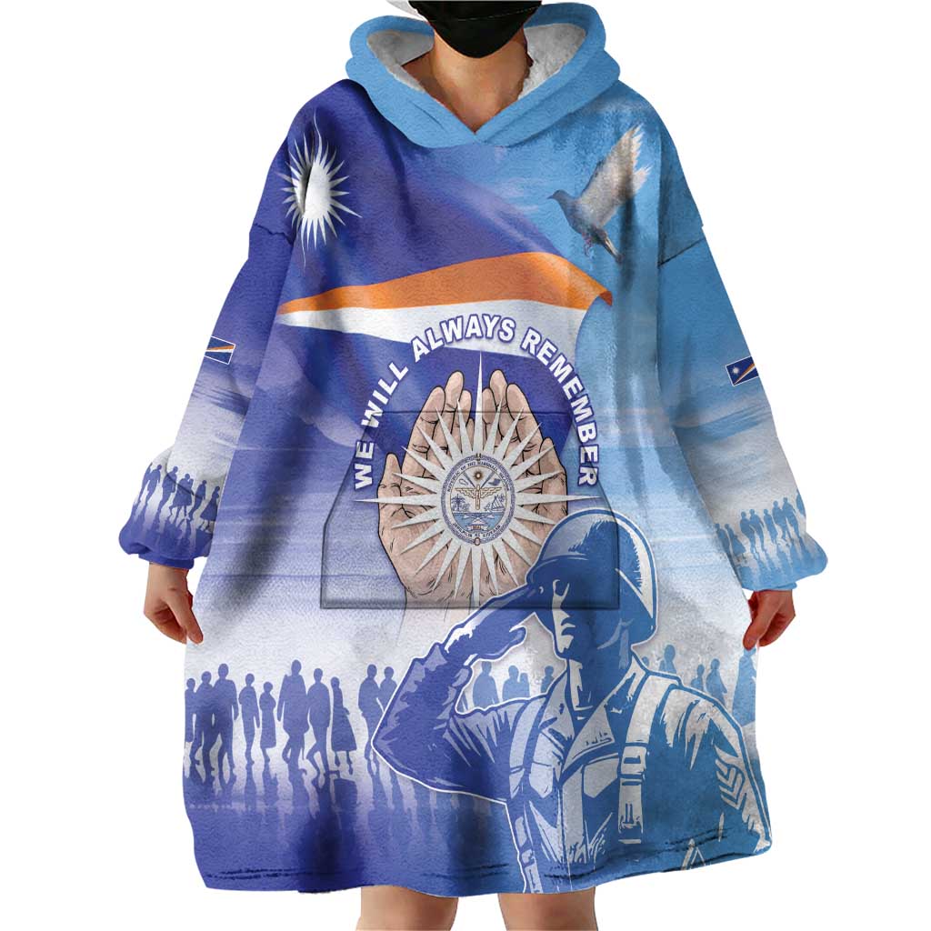 Personalised Marshall Islands Remembrance Day Wearable Blanket Hoodie We Will Always Remember