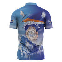 Personalised Marshall Islands Remembrance Day Zipper Polo Shirt We Will Always Remember