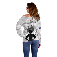 New Zealand ANZAC Day Off Shoulder Sweater For The Nurse Lest We Forget LT05 - Polynesian Pride