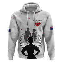New Zealand ANZAC Day Zip Hoodie For The Nurse Lest We Forget LT05 Pullover Hoodie White - Polynesian Pride