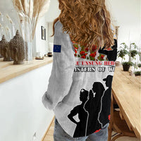 New Zealand ANZAC Day Women Casual Shirt The Unsung Heroes Sisters of War LT05 - Polynesian Pride