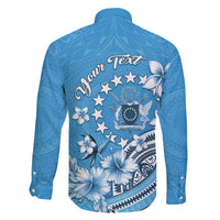 Personalised Penrhyn Gospel Day Family Matching Off The Shoulder Long Sleeve Dress and Hawaiian Shirt Cook Islands Tribal Pattern LT05 - Polynesian Pride