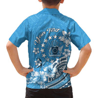 Personalised Penrhyn Gospel Day Family Matching Off Shoulder Short Dress and Hawaiian Shirt Cook Islands Tribal Pattern LT05 - Polynesian Pride
