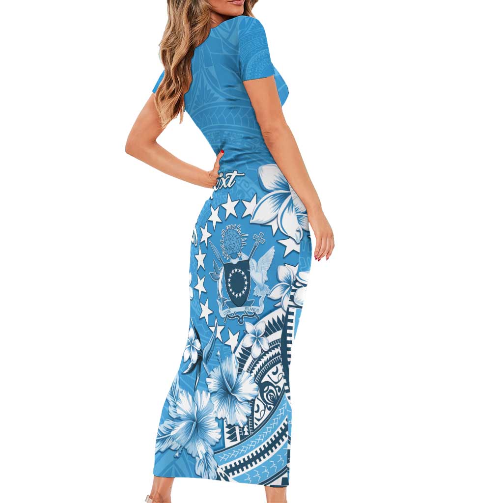 Personalised Penrhyn Gospel Day Family Matching Short Sleeve Bodycon Dress and Hawaiian Shirt Cook Islands Tribal Pattern LT05 - Polynesian Pride