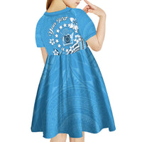 Personalised Penrhyn Gospel Day Kid Short Sleeve Dress Cook Islands Tribal Pattern