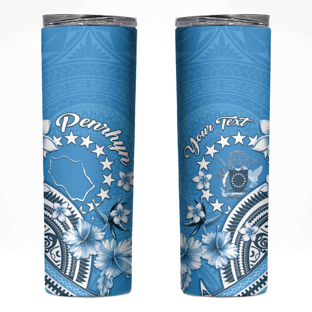 Personalised Penrhyn Gospel Day Skinny Tumbler Cook Islands Tribal Pattern