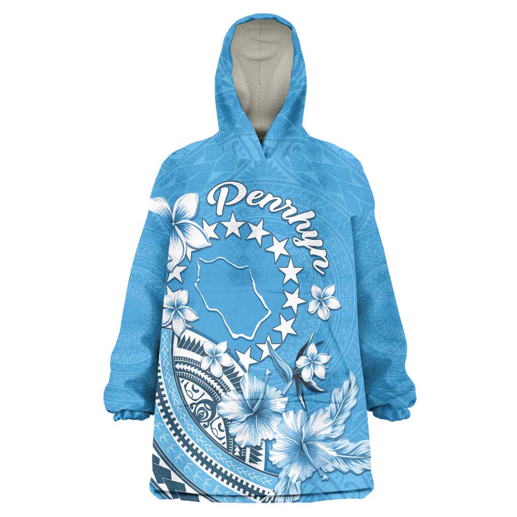 Personalised Penrhyn Gospel Day Wearable Blanket Hoodie Cook Islands Tribal Pattern