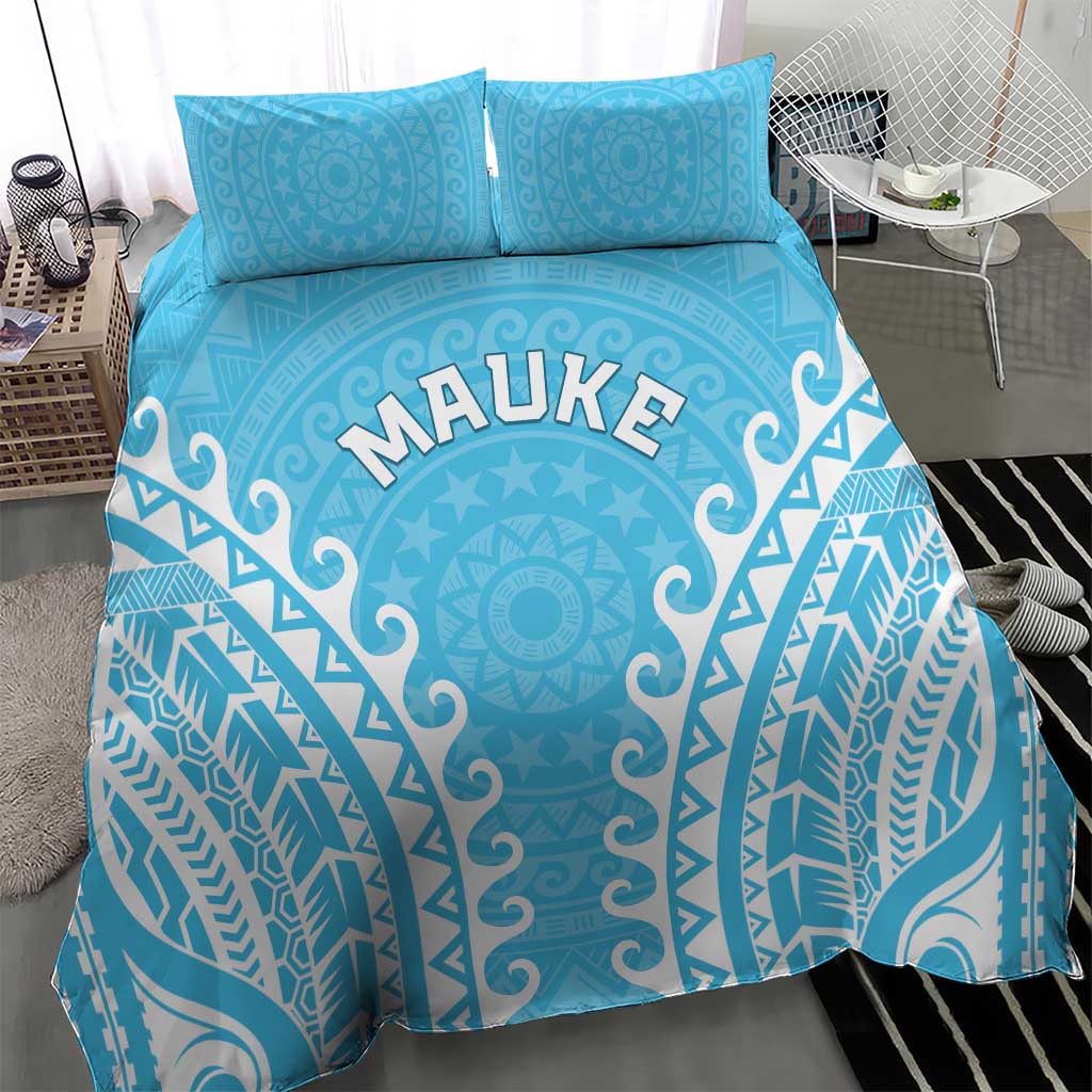 Custom Cook Islands Mauke Bedding Set Polynesian Tribal Tattoo