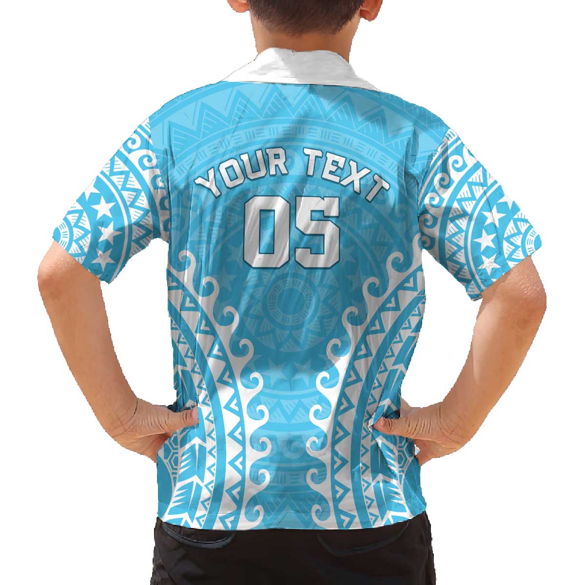 Custom Cook Islands Mauke Family Matching Off The Shoulder Long Sleeve Dress and Hawaiian Shirt Polynesian Tribal Tattoo LT05 - Polynesian Pride