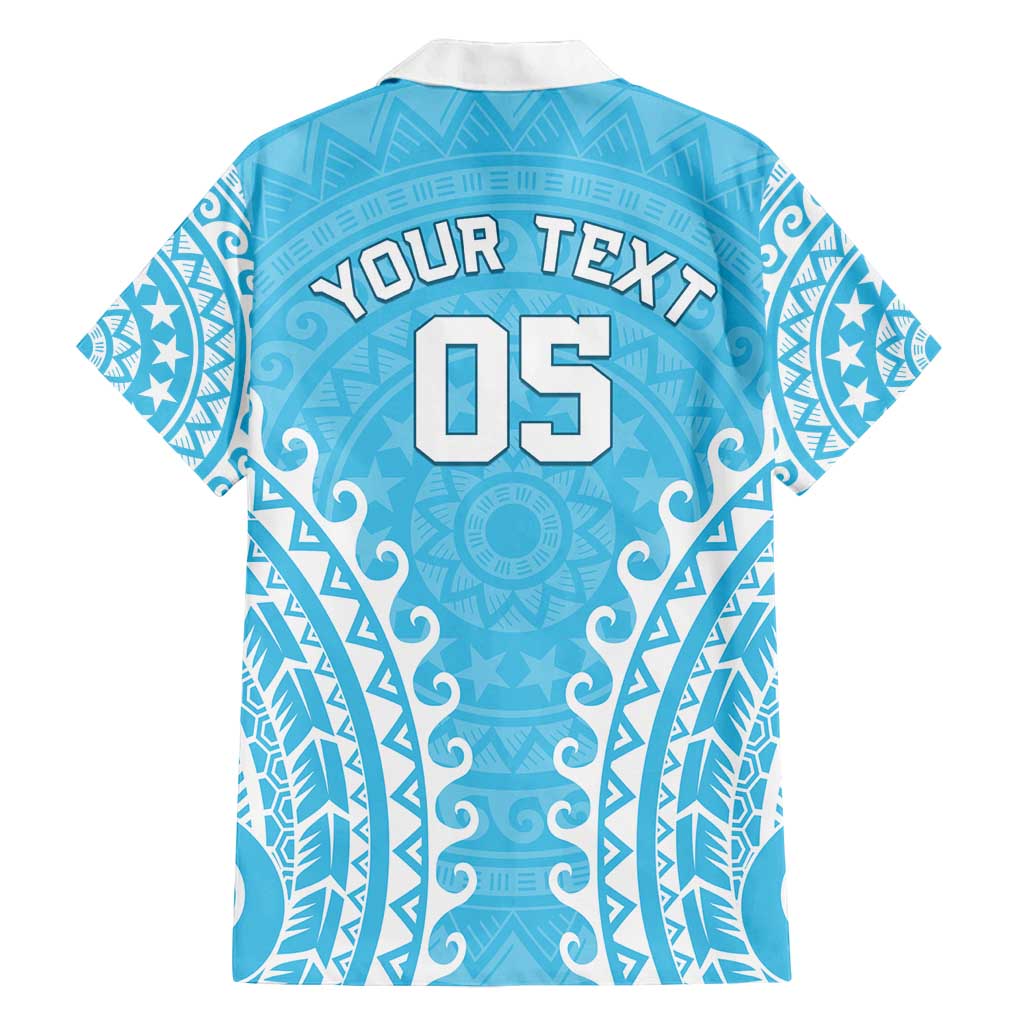 Custom Cook Islands Mauke Family Matching Off Shoulder Short Dress and Hawaiian Shirt Polynesian Tribal Tattoo LT05 - Polynesian Pride