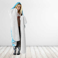 Custom Cook Islands Mauke Hooded Blanket Polynesian Tribal Tattoo