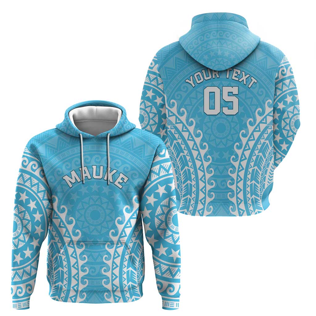 Custom Cook Islands Mauke Hoodie Polynesian Tribal Tattoo