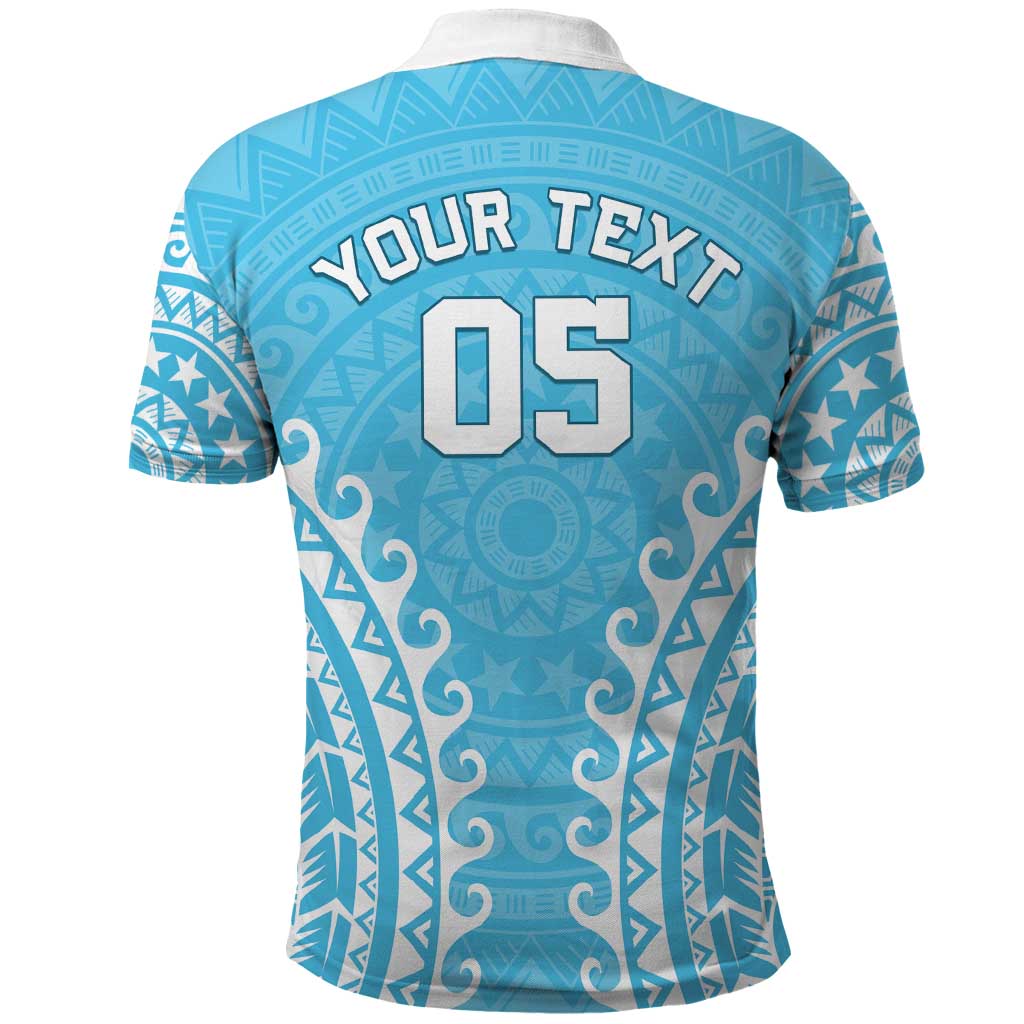 Custom Cook Islands Mauke Polo Shirt Polynesian Tribal Tattoo