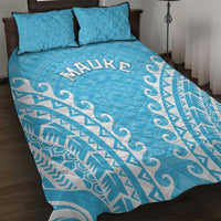 Custom Cook Islands Mauke Quilt Bed Set Polynesian Tribal Tattoo