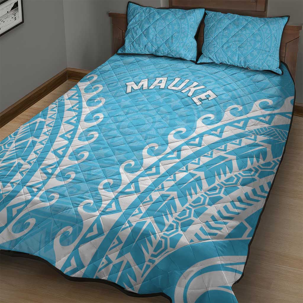 Custom Cook Islands Mauke Quilt Bed Set Polynesian Tribal Tattoo