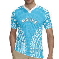 Custom Cook Islands Mauke Rugby Jersey Polynesian Tribal Tattoo