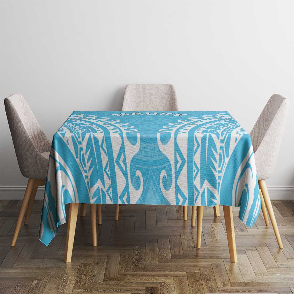 Custom Cook Islands Mauke Tablecloth Polynesian Tribal Tattoo
