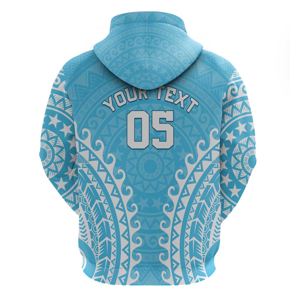 Custom Cook Islands Mauke Zip Hoodie Polynesian Tribal Tattoo