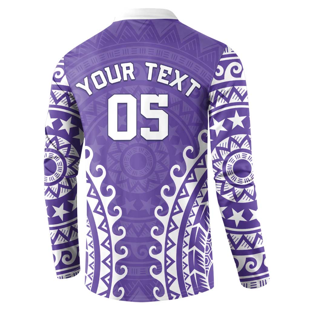 Custom Cook Islands Rarotonga Button Sweatshirt Polynesian Tribal Tattoo