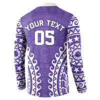 Custom Cook Islands Rarotonga Button Sweatshirt Polynesian Tribal Tattoo