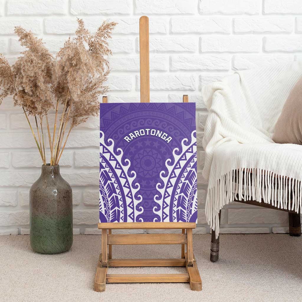 Custom Cook Islands Rarotonga Canvas Wall Art Polynesian Tribal Tattoo