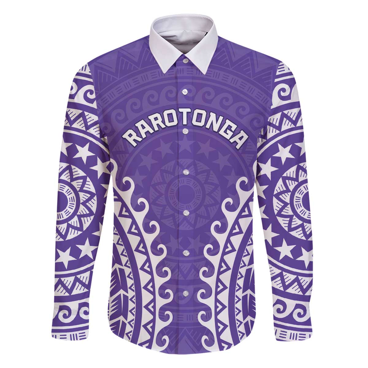 Custom Cook Islands Rarotonga Family Matching Off The Shoulder Long Sleeve Dress and Hawaiian Shirt Polynesian Tribal Tattoo