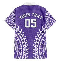 Custom Cook Islands Rarotonga Family Matching Off Shoulder Maxi Dress and Hawaiian Shirt Polynesian Tribal Tattoo