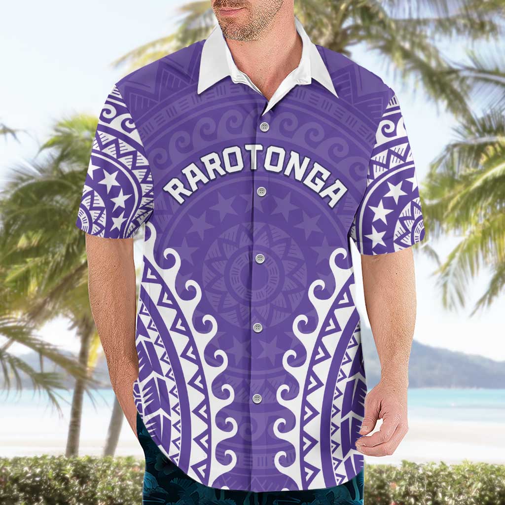 Custom Cook Islands Rarotonga Hawaiian Shirt Polynesian Tribal Tattoo