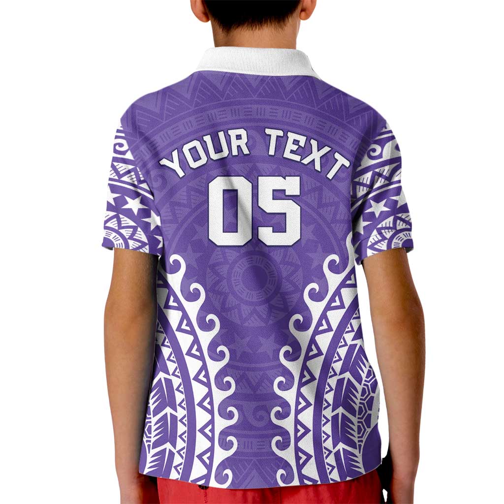 Custom Cook Islands Rarotonga Kid Polo Shirt Polynesian Tribal Tattoo