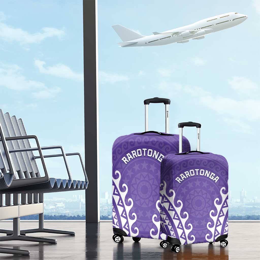 Custom Cook Islands Rarotonga Luggage Cover Polynesian Tribal Tattoo