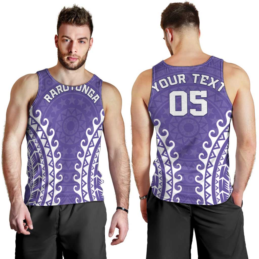 Custom Cook Islands Rarotonga Men Tank Top Polynesian Tribal Tattoo