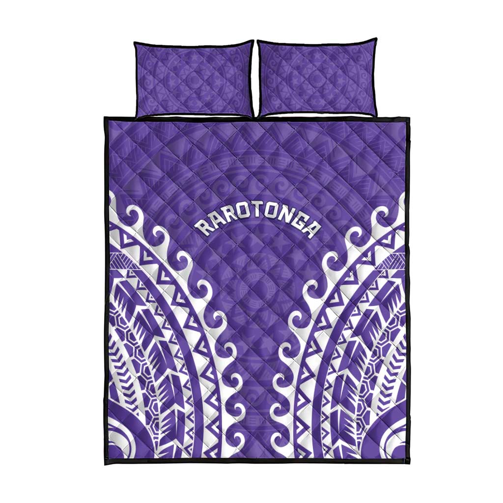 Custom Cook Islands Rarotonga Quilt Bed Set Polynesian Tribal Tattoo
