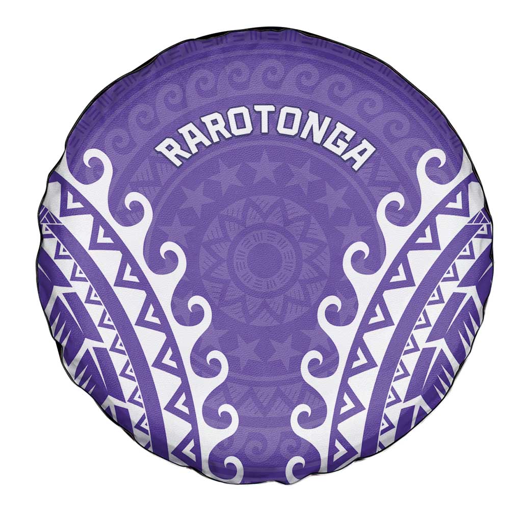 Custom Cook Islands Rarotonga Spare Tire Cover Polynesian Tribal Tattoo