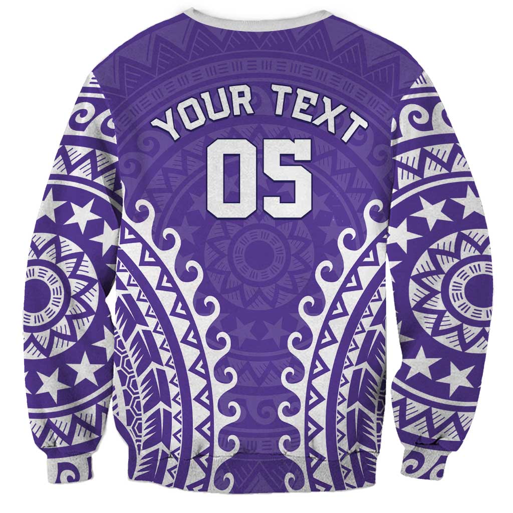 Custom Cook Islands Rarotonga Sweatshirt Polynesian Tribal Tattoo