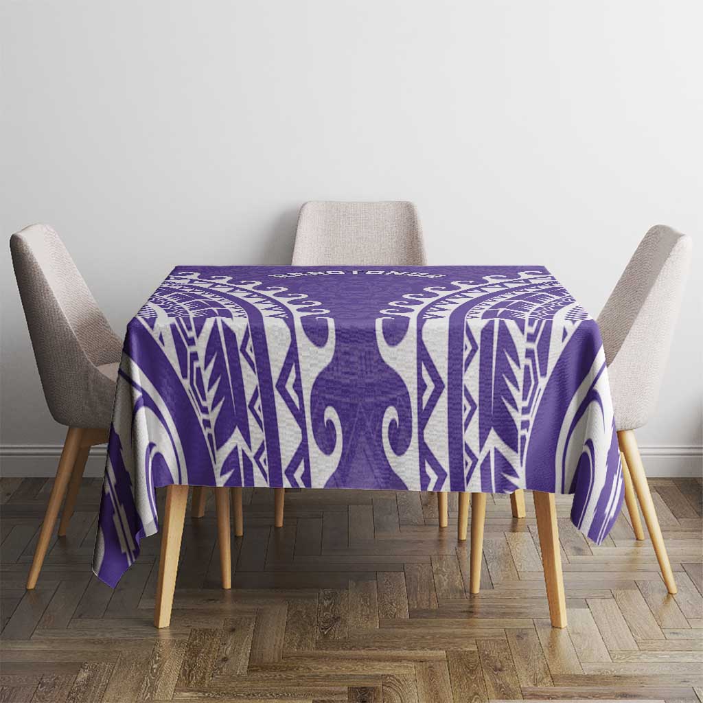 Custom Cook Islands Rarotonga Tablecloth Polynesian Tribal Tattoo