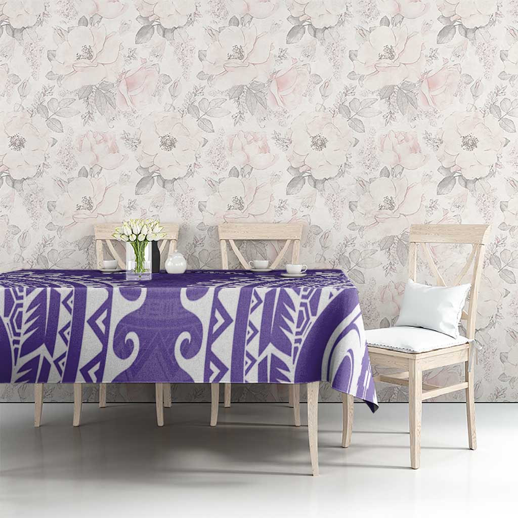 Custom Cook Islands Rarotonga Tablecloth Polynesian Tribal Tattoo