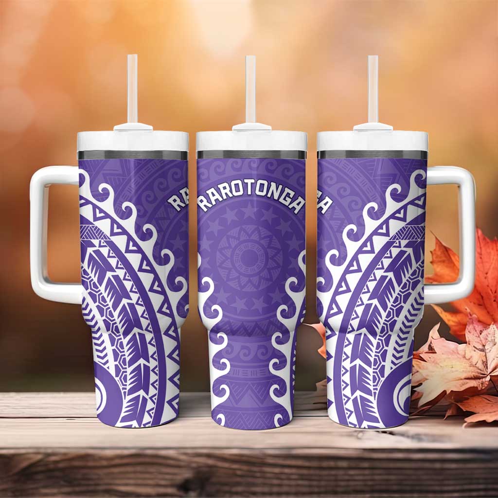 Cook Islands Rarotonga Tumbler With Handle Polynesian Tribal Tattoo