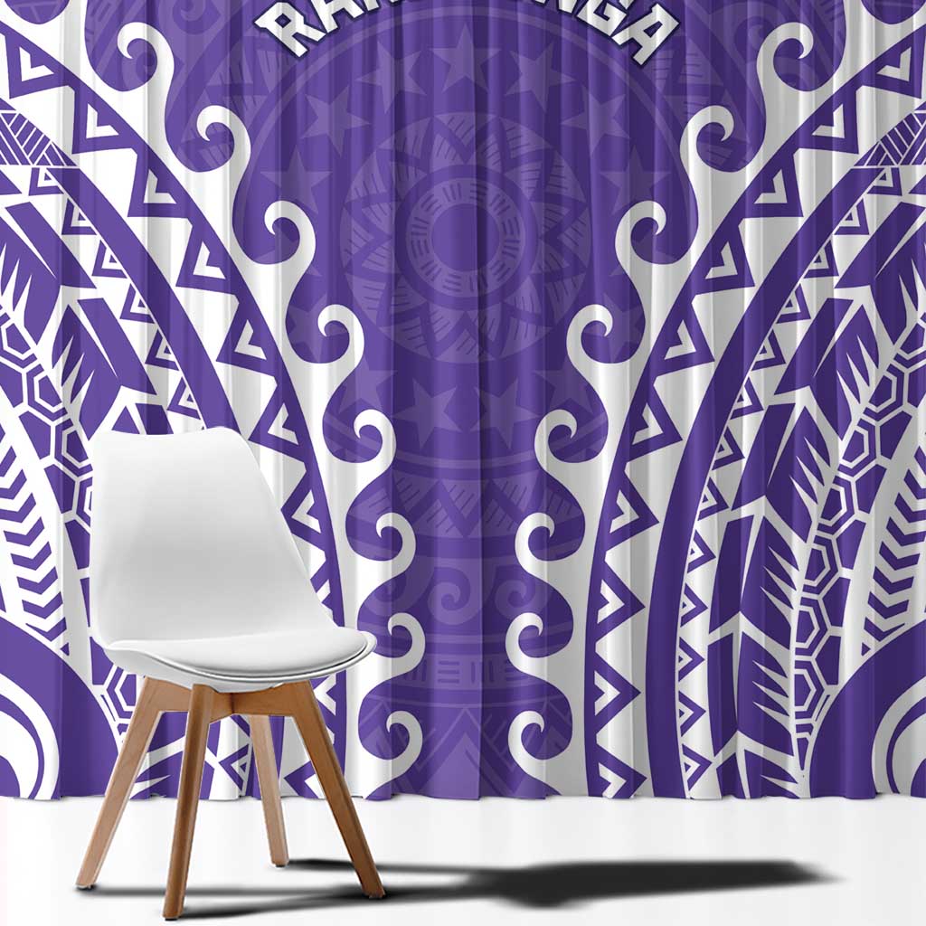 Custom Cook Islands Rarotonga Window Curtain Polynesian Tribal Tattoo