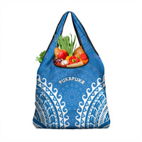 Custom Cook Islands Pukapuka Grocery Bag Polynesian Tribal Tattoo