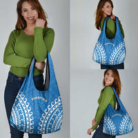 Custom Cook Islands Pukapuka Grocery Bag Polynesian Tribal Tattoo