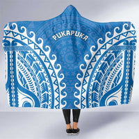 Custom Cook Islands Pukapuka Hooded Blanket Polynesian Tribal Tattoo